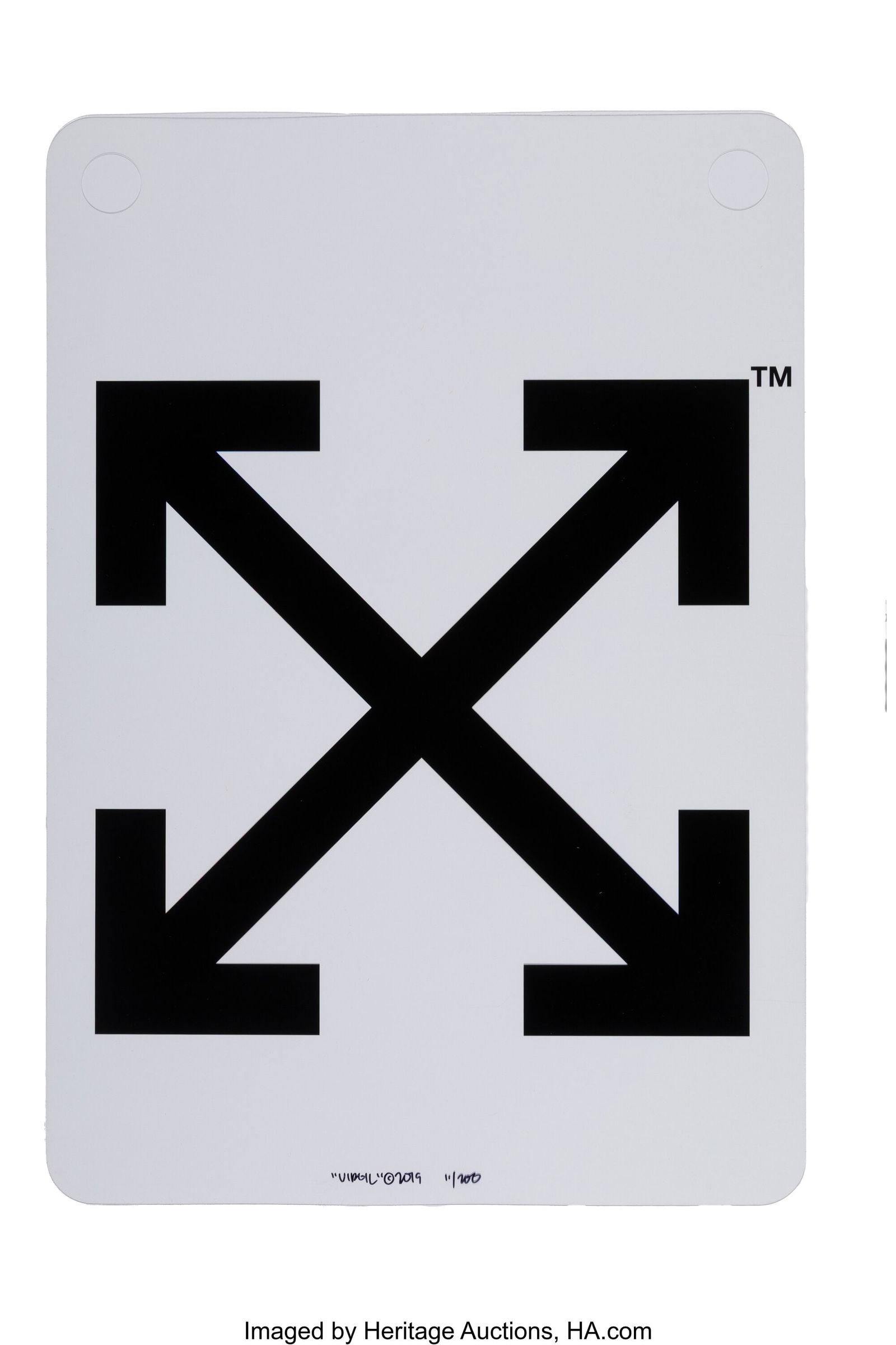 43001: Virgil Abloh (1980-2021) Arrows, 2019 Transparen