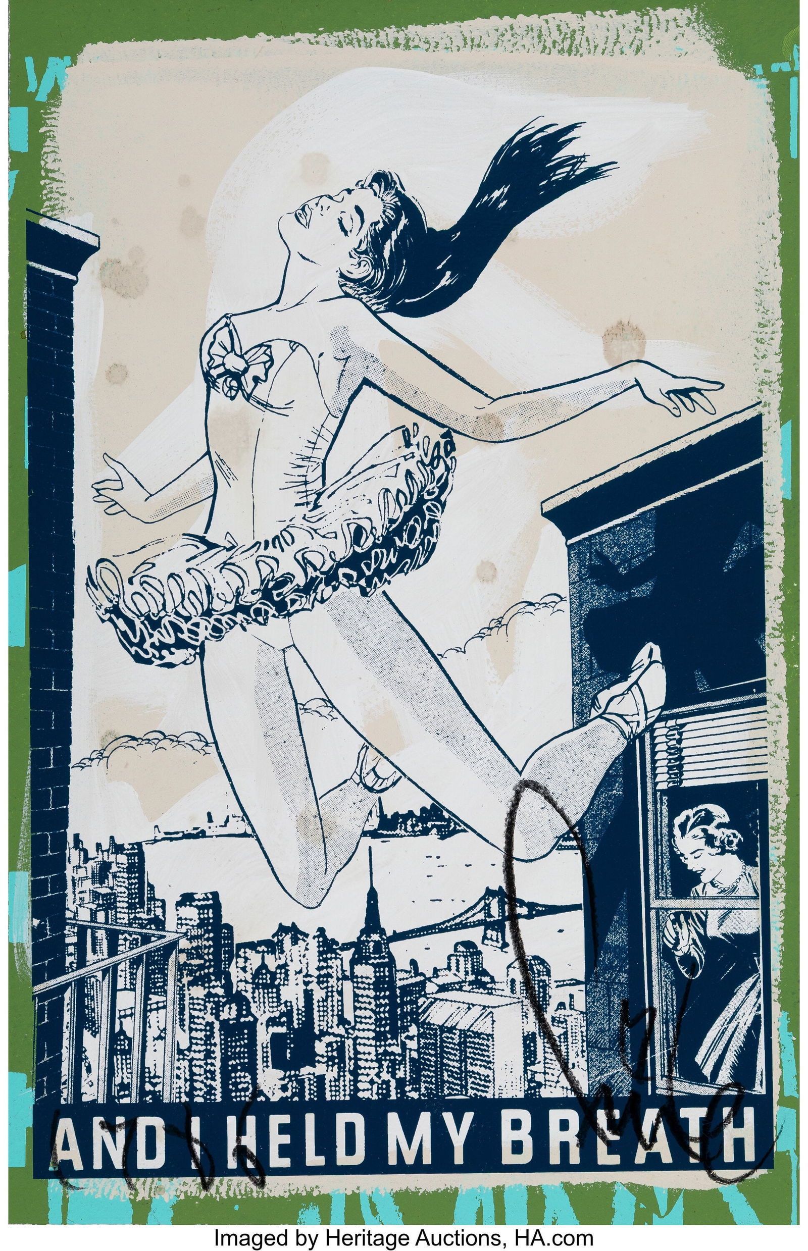 FAILE (b. 1975) Held My Breath, 2013 Screenprint: FAILE (b. 1975) Held My Breath, 2013 Screenprint in colors hand-finished on Lenox paper 19 x 12-1/2 inches (48.3 x 31.8 cm) (sheet) Ed&peri