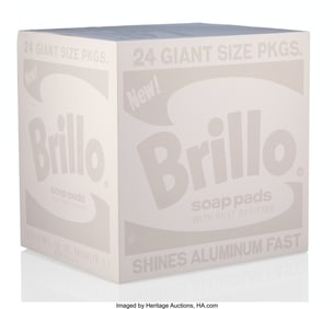 43015: Daniel Arsham (b. 1980) Eroded Brillo Box (White