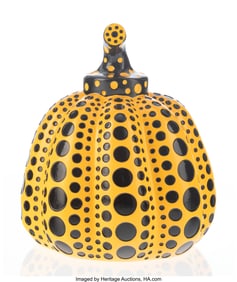 43210: Yayoi Kusama (b. 1929) Pumpkin (Yellow) Painted