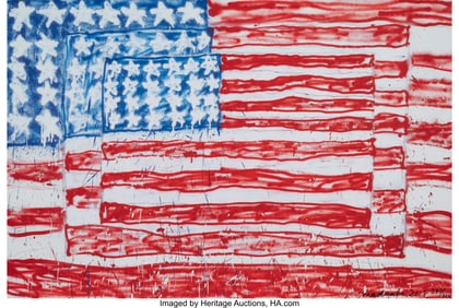 43216: MADSAKI (b. 1974) Three Flags 3P, 2018 Offset li