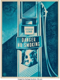 43131: Shepard Fairey (b. 1970) Danger No Smoking, 2016