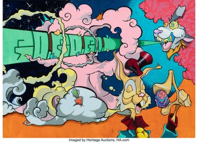 43324: Choon Sick (20th Century) Go Go Go Acrylic, penc