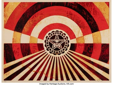 43133: Shepard Fairey (b. 1970) Tunnel Vision (Gold), 2