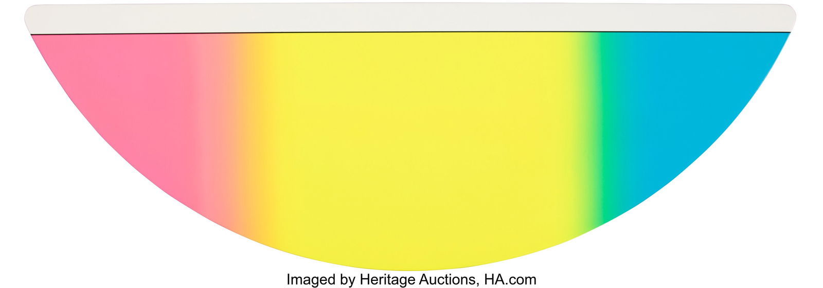 Greg Bogin (b. 1965) Sun Up/Sun Down, 2017 Uniqu: Greg Bogin (b. 1965) Sun Up/Sun Down, 2017 Unique screenprint in colors on shaped panel 12 x 34-3/8 inches (30.5 x 87.4 cm) P.P. 7