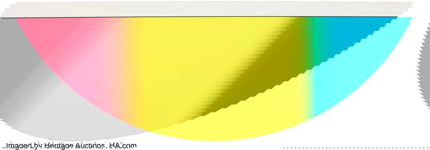 43055: Greg Bogin (b. 1965) Sun Up/Sun Down, 2017 Uniqu: Greg Bogin (b. 1965) Sun Up/Sun Down, 2017 Unique screenprint in colors on shaped panel 12 x 34-3/8 inches (30.5 x 87.4 cm) P.P. 7