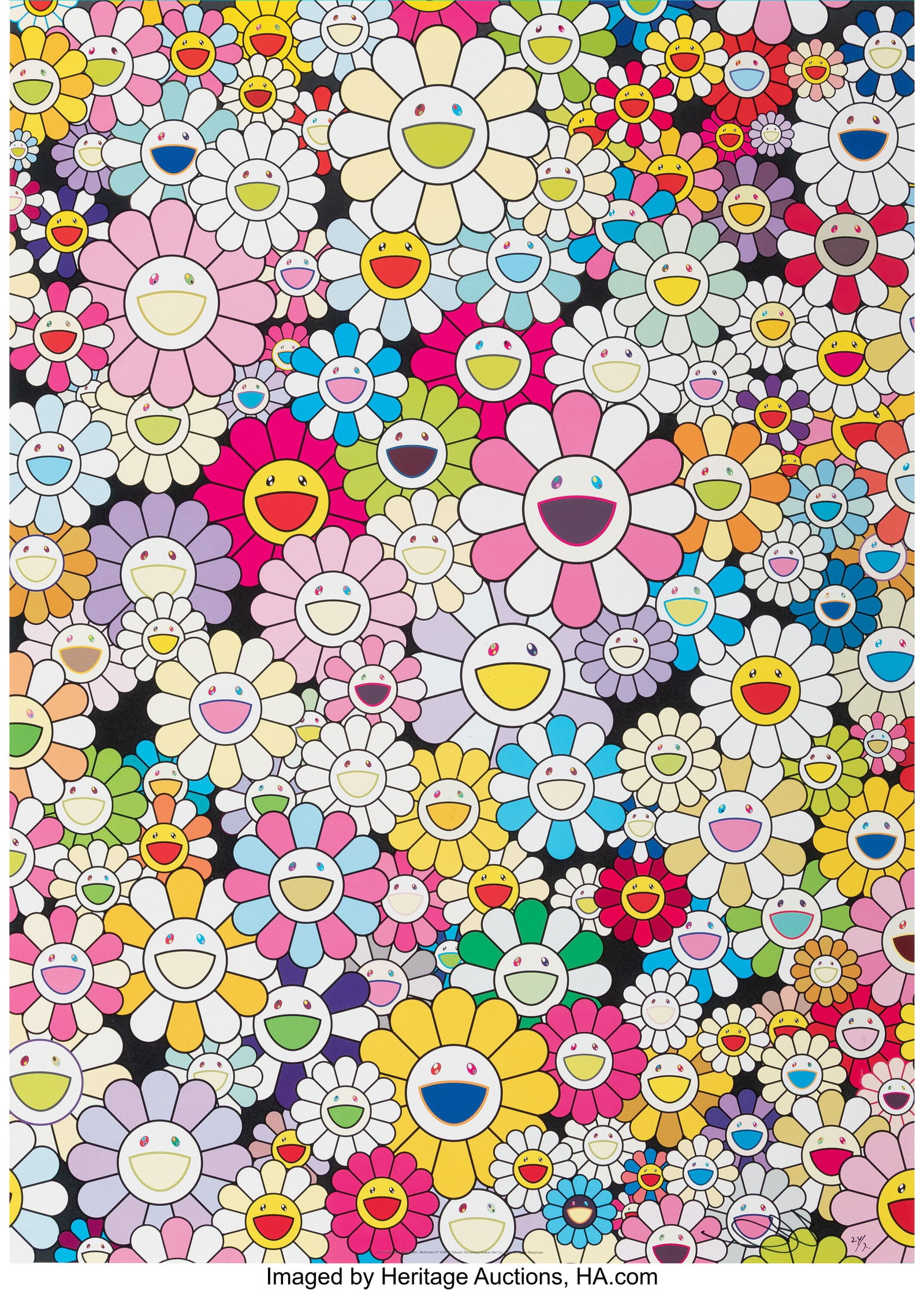 Takashi Murakami (b. 1962) An Homage to Yves Kle: Takashi Murakami (b. 1962) An Homage to Yves Klein - Multicolor A, 2021 Offset lithograph in colors on smooth wove paper 29 x 20-3/4 inches (73.7 x 52.7 c