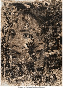 43358: Vhils (b. 1987) Subsume 11, 2019 Screenprint in