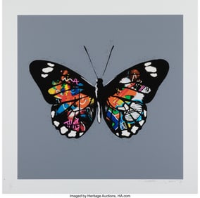43364: Martin Whatson (b. 1984) Butterfly (Grey), 2017