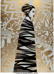 43164: Hush (b. 1973) Asiatic, 2017 Screenprint in colo