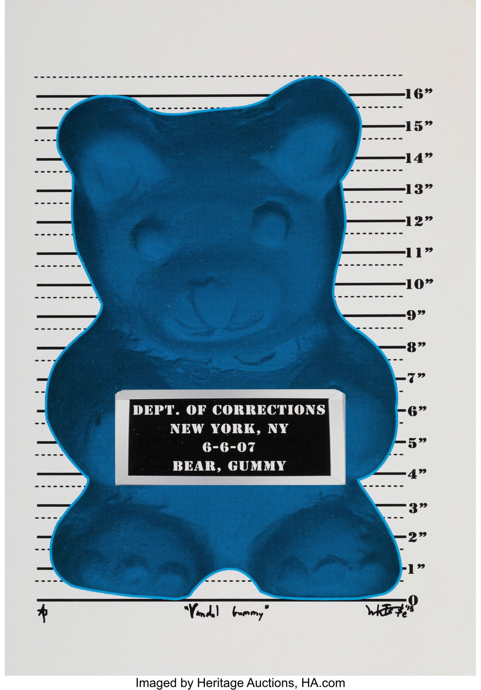 WhIsBe (b. 1987) Vandal Gummy (Blue), 2015 Scree (1 of 1)