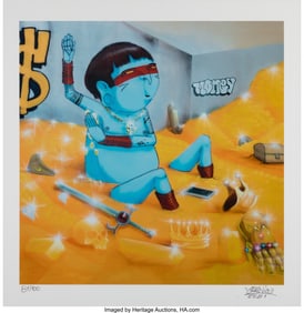 43077: Cranio (b. 1982) Uncle Cranio, 2021 Screenprint