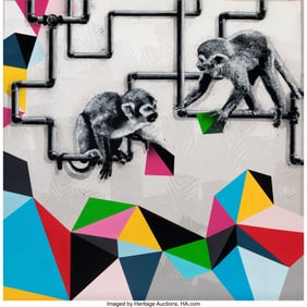 43379: Hama Woods (b. 1981) Connection, 2021 Spray pain