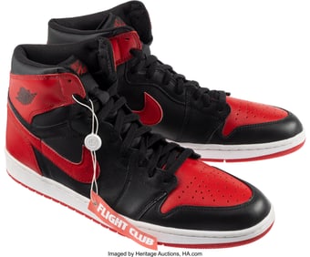43281: Nike Air Jordan 1 High 2001 'Bred' Size 13   The