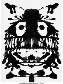 43081: Timothy Curtis (b. 1982) Inkblot Face, 2020 Acry