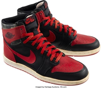 43282: Nike Air Jordan 1 High Original 1985 'Bred' Size
