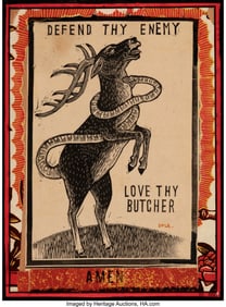 43383: Ravi Zupa (b. 1977) Defend Thy Enemy, 2014 Scree