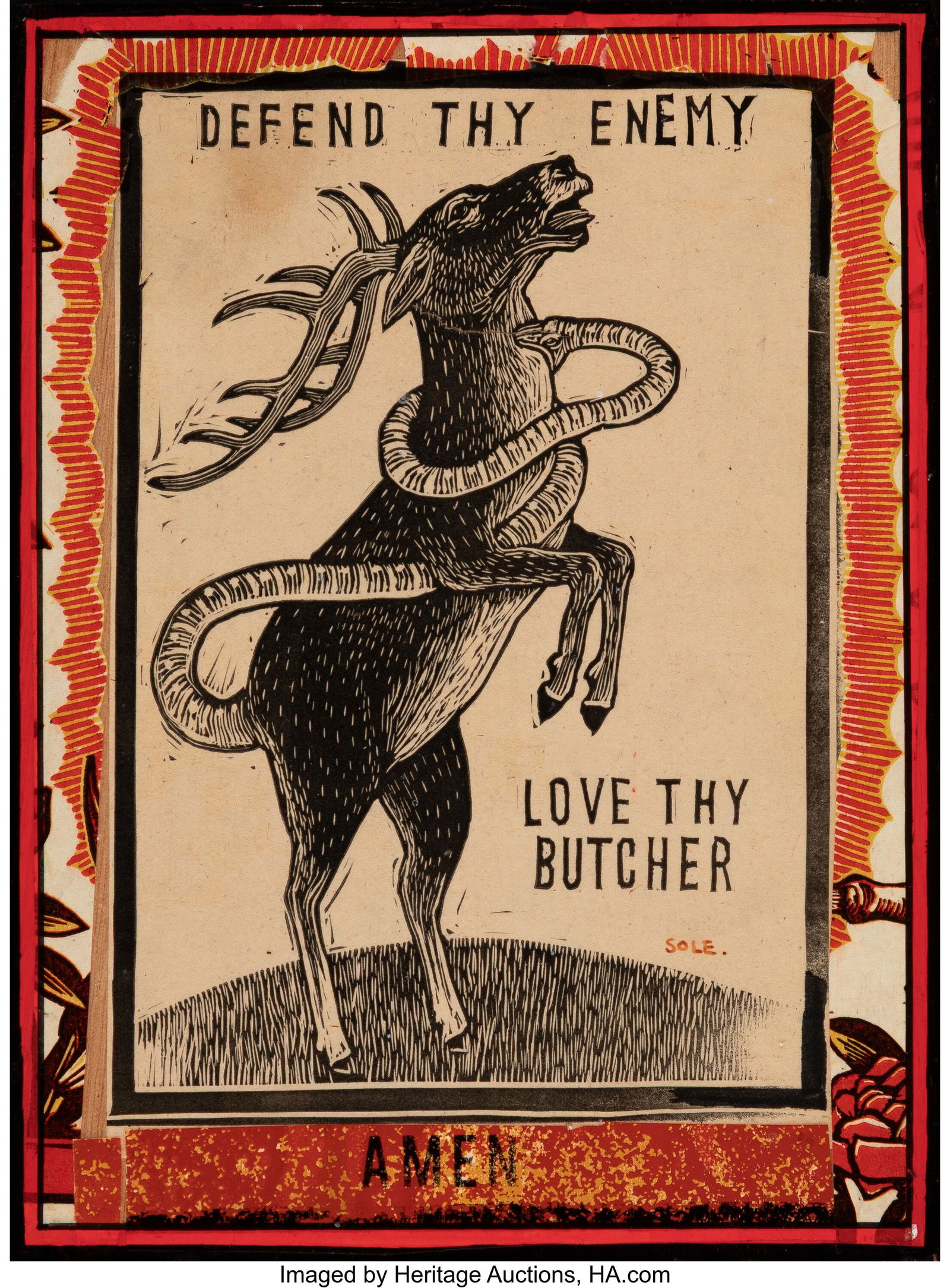 Ravi Zupa (b. 1977) Defend Thy Enemy, 2014 Scree (1 of 2)