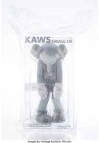 43185: KAWS (b. 1974) Small Lie (Grey), 2017 Painted ca
