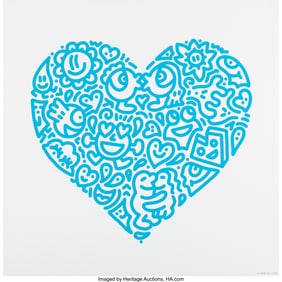 43088: Mr. Doodle (b. 1994) Pop Heart - Lovers Cuddle,