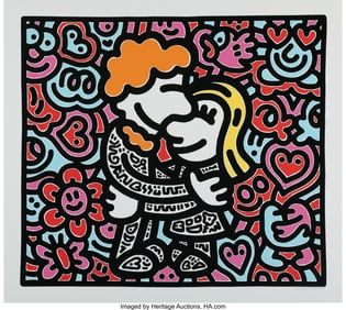 43090: Mr. Doodle (b. 1994) Doodle Hug, 2022 Screenprin