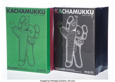 43192: KAWS (b. 1974) Kachamukku (two works), 2021 Floc