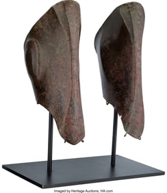 40004: Pair of Greek Bronze Ankle Guards [Ankle Greaves