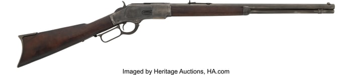 40184: Winchester Model 1873 Lever Action Rifle with Fa