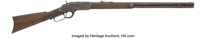 40186: Winchester Model 1873 Lever Action Rifle with Fa