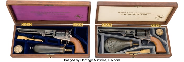 40094: Cased Matching Pair of Colt Model 1851 Navy Gran