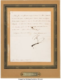 40196: Napoleon Bonaparte: ALS to Prince Eugene Napoleo