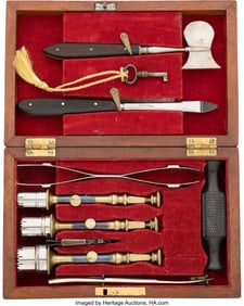 40200: 19th Century Neurosurgical Trepanation Kit. Co
