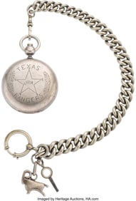 40101: Texas Ranger Captain John R. Hughes Engraved Wat