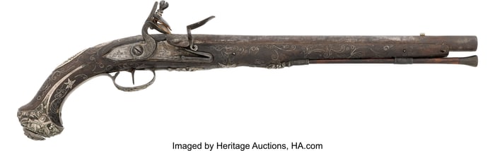40015: Turkish Horseman's Flintlock Pistol. An unseri