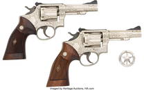 40117&colon; Pair of Cole Agee Engraved Smith &amp; Wesson Combat