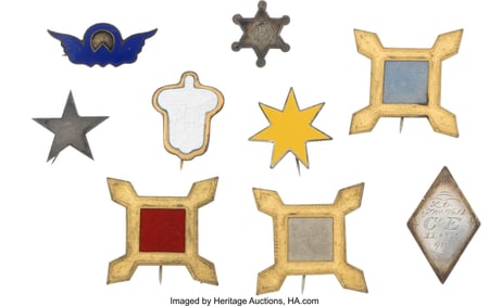 40030: Group of Nine Civil War and Later Army Corps Bad