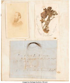 40037: John Hunt Morgan: Lock of Hair with Provenance N