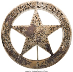 40123: Texas Ranger Glenn Elliott Cinco Peso Ranger Bad