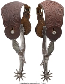 40125: Pair of California Style Spurs Owned by Captain