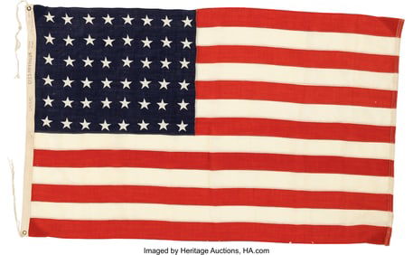 40235: WWII 48-Star Flag Identified to the USS Missoula