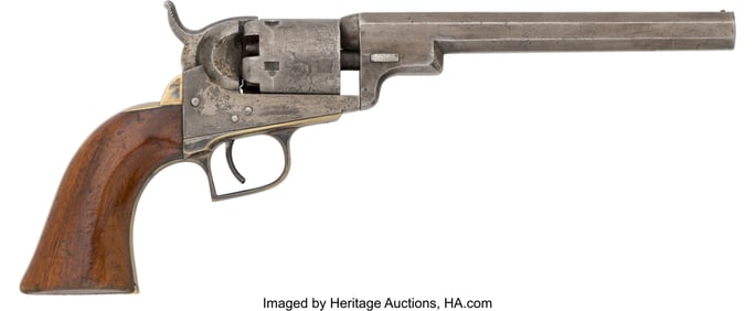 40047: Scarce 6-inch Colt Model 1849 Pocket Revolver, n
