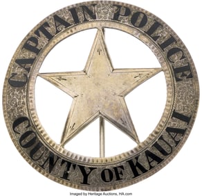 40131: Territory of Hawaii County of Kauai Captain of P