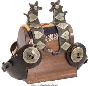 40135: Custom "Card Suit" Texas Style Western Spurs.