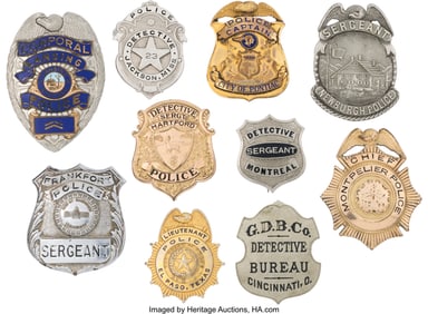 40143: Large Lot of 10 Miscellaneous Law Enforcement Ba