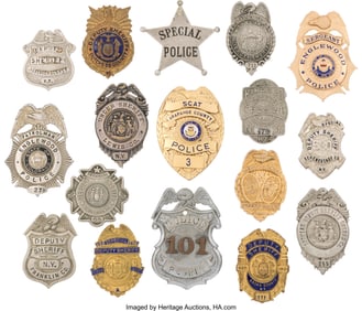 40144: Large Lot of 17 Miscellaneous Law Enforcement Ba