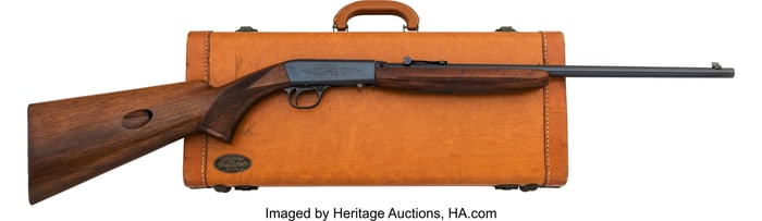 40256&colon; Cased and Engraved Belgian Browning Semi-Automat