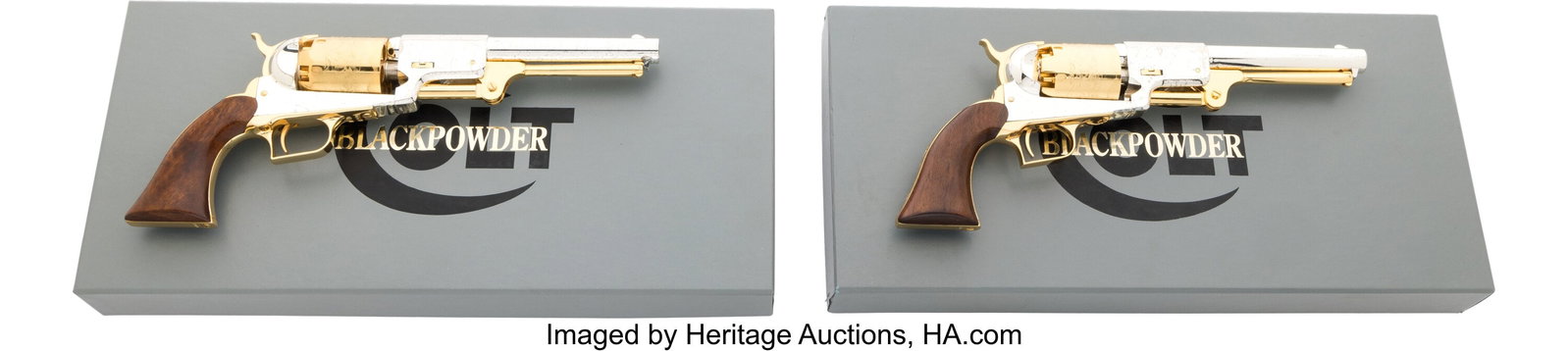 Lot of Two Boxed Colt Blackpowder Series U.S.M.R: Lot of Two Boxed Colt Blackpowder Series U.S.M.R. Dragoon Revolvers. Comprising: 1.) Serial no. 355 [barrel, frame, trigg