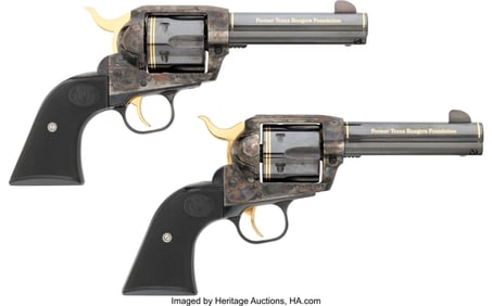 40165: Lot of Two Joe Bowman Inscribed and Cased Ruger