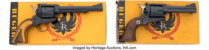 40168&colon; Lot of Two Boxed Sturm Ruger Blackhawk Model Sin