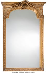 61001&colon; A Napoleon III Carved Gilt Wood Mirror&comma; circa 18